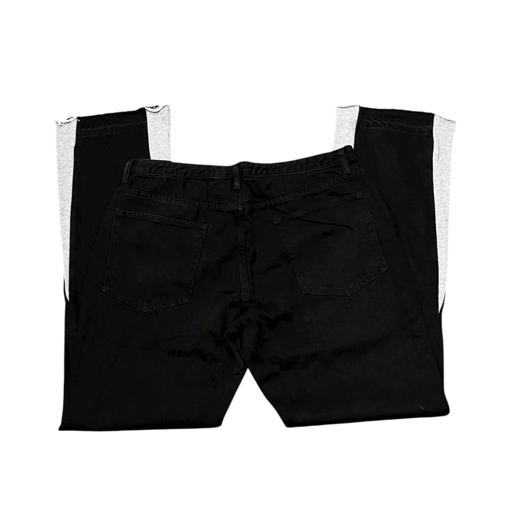 Black Bootcut Flared 100% Cotton Jeans Pants with 777 Design Size: 10 - Picture 5 of 8